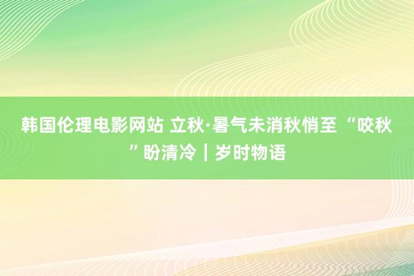 韩国伦理电影网站 立秋·暑气未消秋悄至 “咬秋”盼清冷｜岁时物语