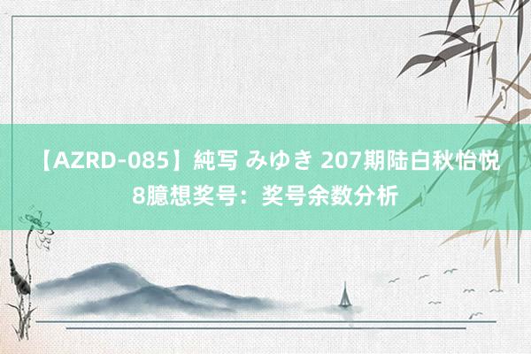 【AZRD-085】純写 みゆき 207期陆白秋怡悦8臆想奖号：奖号余数分析