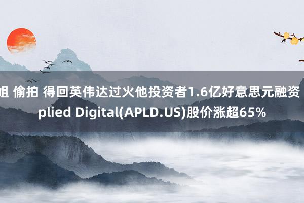 空姐 偷拍 得回英伟达过火他投资者1.6亿好意思元融资 Applied Digital(APLD.US)股价涨超65%